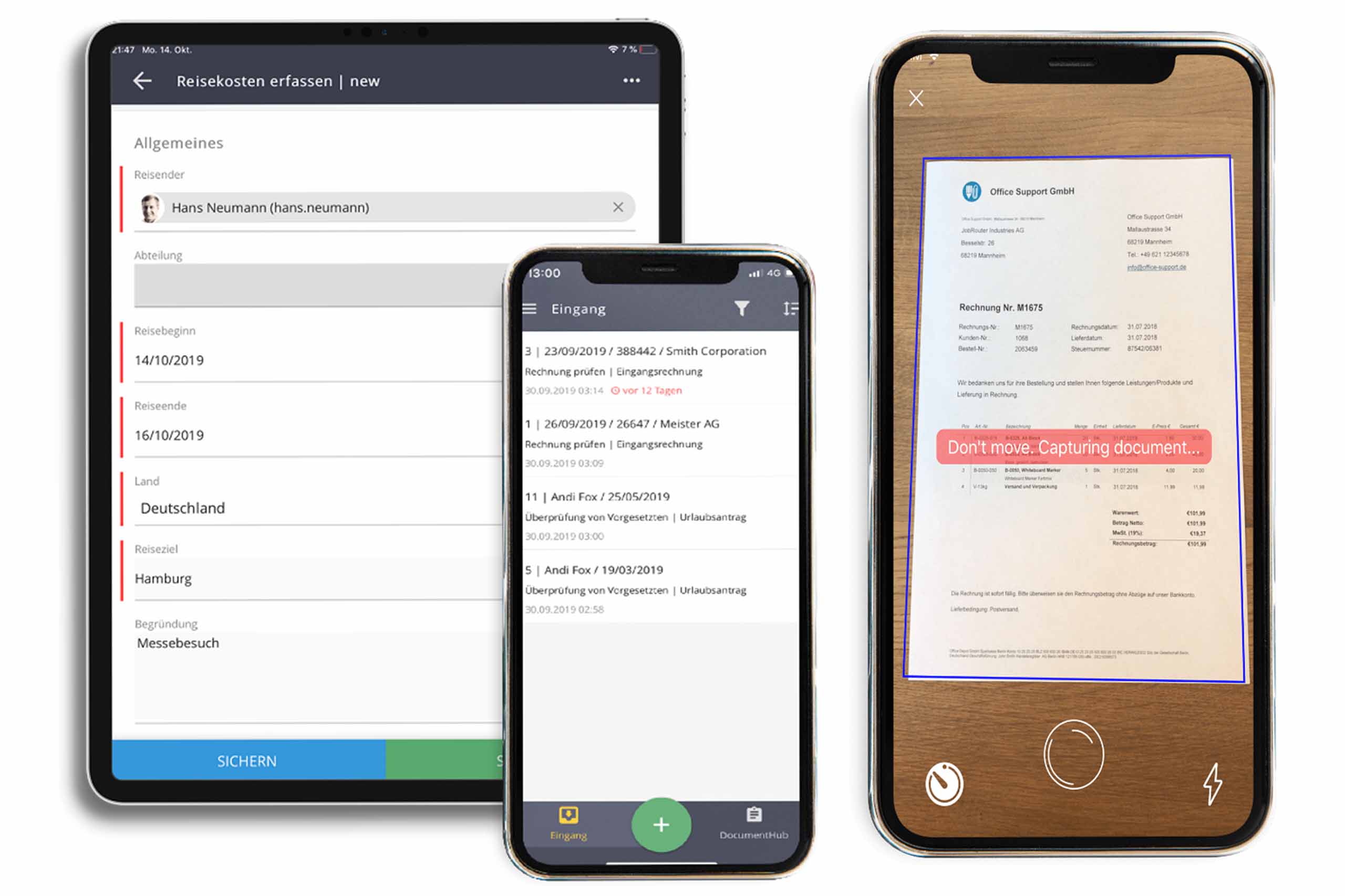 JobRouter Mobile Rechnungsverwaltung